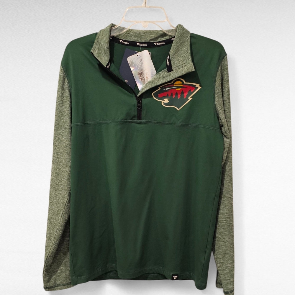 Minnesota Wild NHL Fanatics Quarter-Zip Pullover Size Small